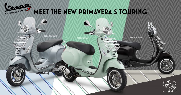 Vespa Primavera S 150 i-Get ABS Touring  เวสป้าไฟกลมสุดคลาสสิกกับลุคทัวร์ริ่งใหม่ โดดเด่น พร้อมตอบทุกบริบทแห่งการเดินทาง